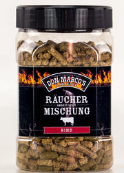 Don Marcos Räucher Mischung Rind 450 Gramm Räuchermischung für Gasgrill und Holzkohlegrill