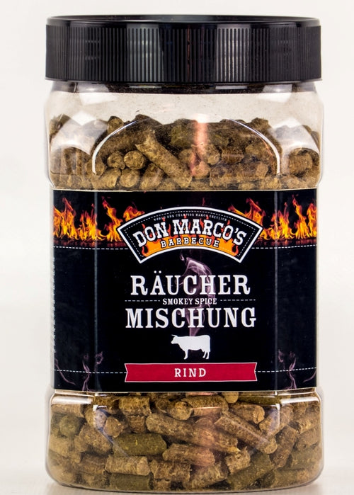 Don Marcos Räucher Mischung Rind 450 Gramm Räuchermischung für Gasgrill und Holzkohlegrill