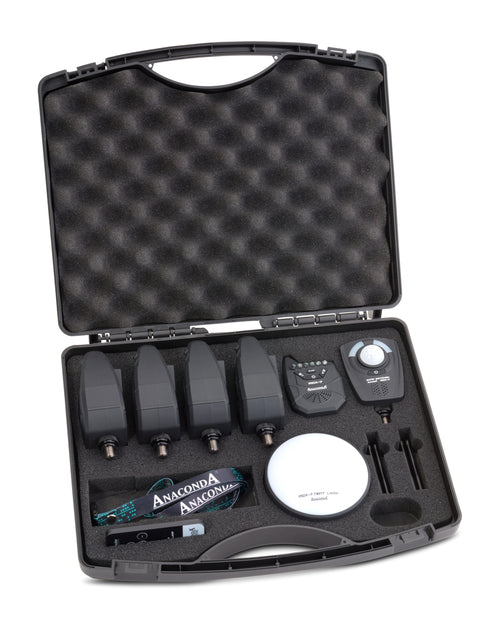Set Anaconda Nighthawk MGX-7 4+1+1+1 multicolore incluant lampe de bivouac et système de surveillance, 4 détecteurs de touche et centrale