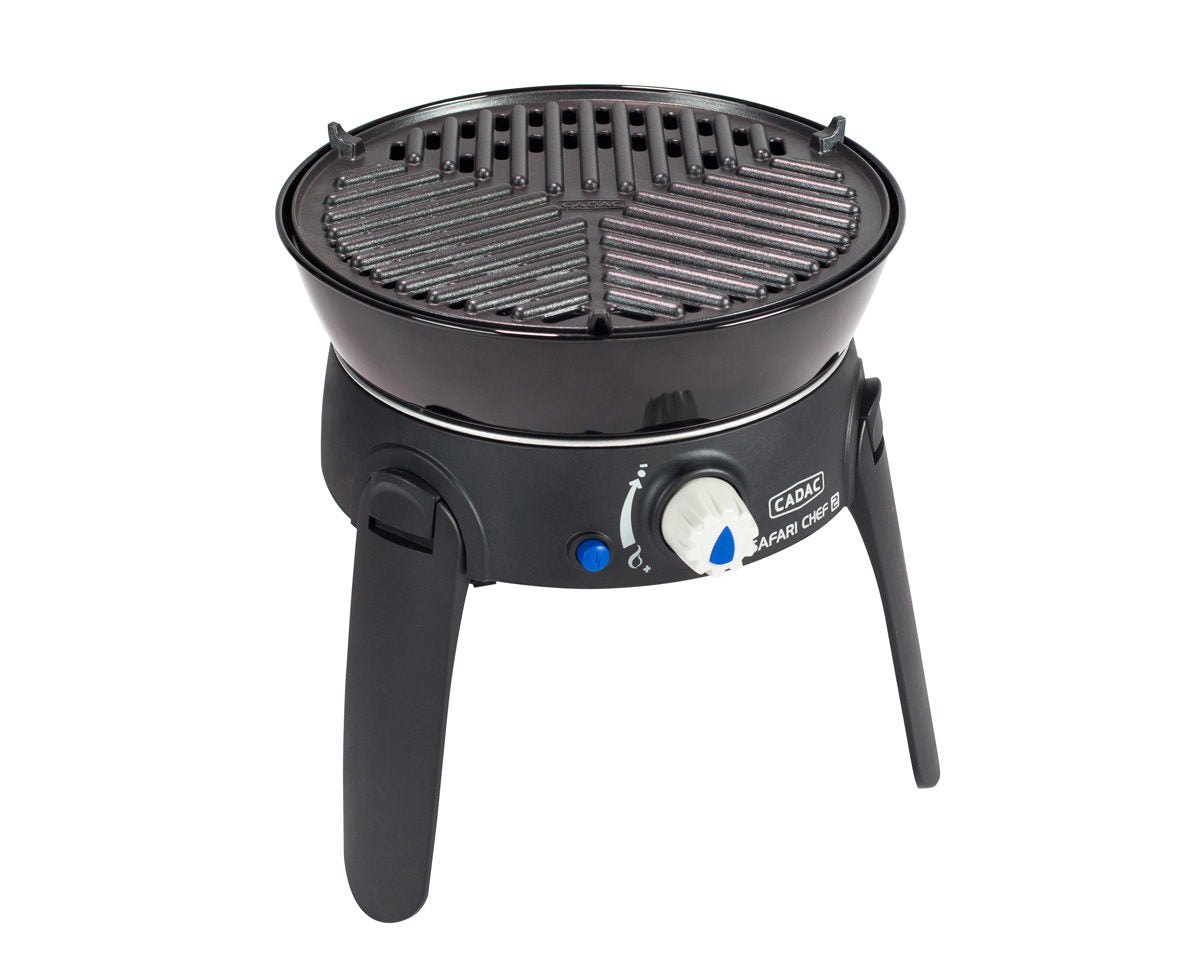 Cadac Safari Chef 2 Gas Grill mit austauschbaren Grilloberflächen 4 kg