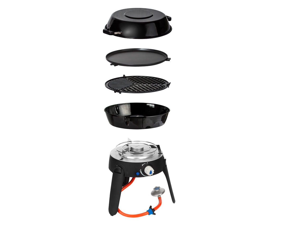 Cadac Safari Chef 2 Gas Grill mit austauschbaren Grilloberflächen 4 kg