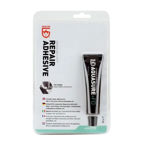 Kit de réparation Gear Aid Aquasure, colle transparente pour waders en néoprène, tente de pêche, veste de pêche et bottes de pêche