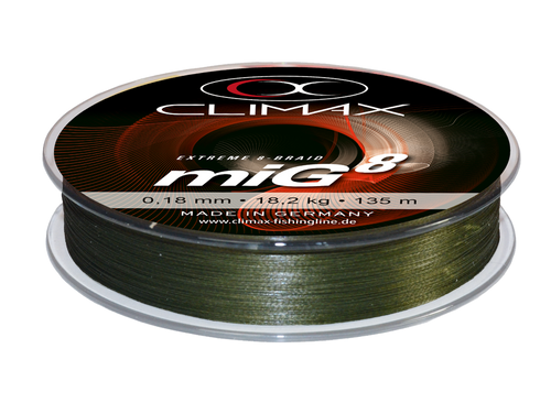Geflochtene Angelschnur 0,12 mm 9,5 kg olivgrün Preis pro Meter