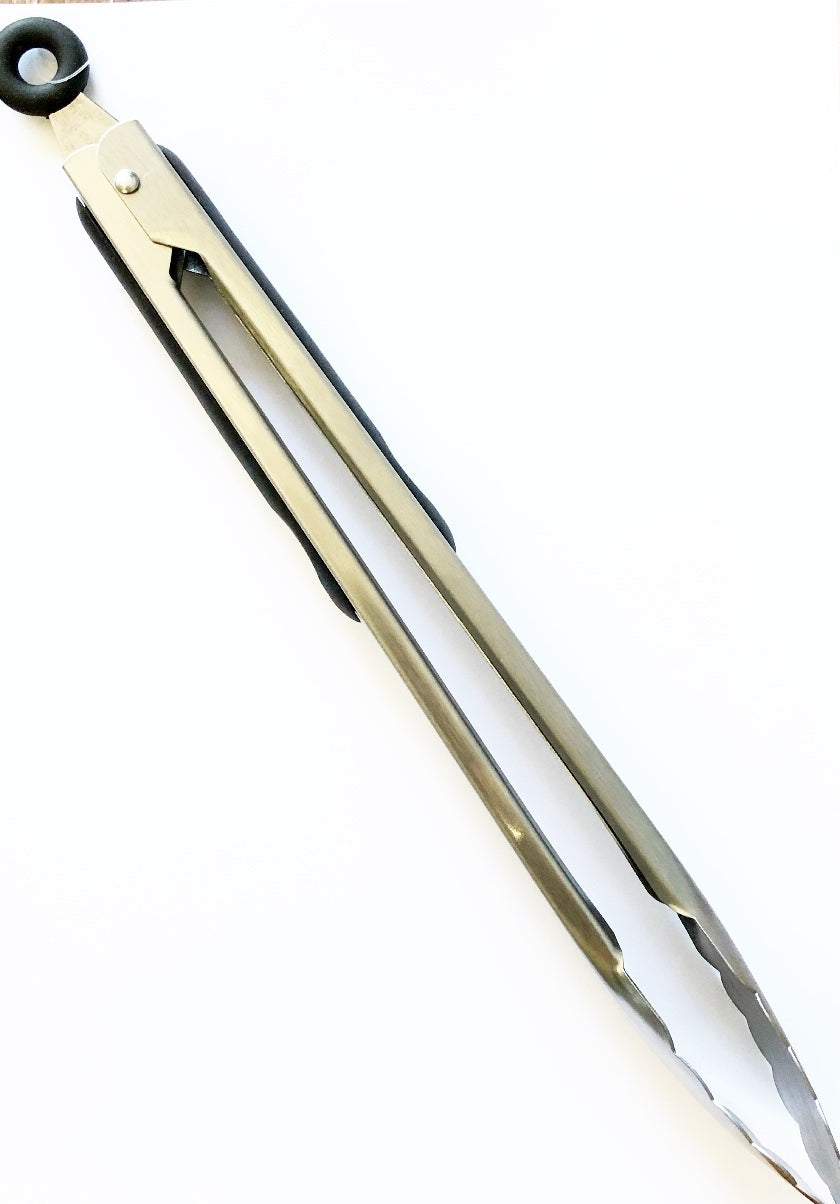 Barbeque Zange als Grillwender oder Steakwender 31 cm lang aus Edelstahl