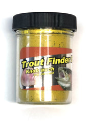 Trout Finder Bait Forellenteig Sonnengelb 50 Gramm Angelköder mit Glitter und Knoblauch Geschmack
