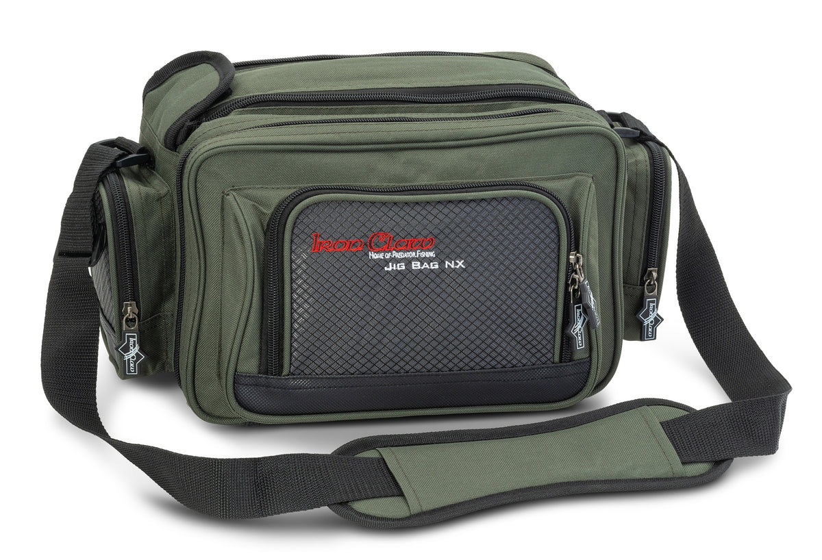 Sac de pêche Iron Claw Jig Bag NX avec 2 boîtes de pêche Iron Claw