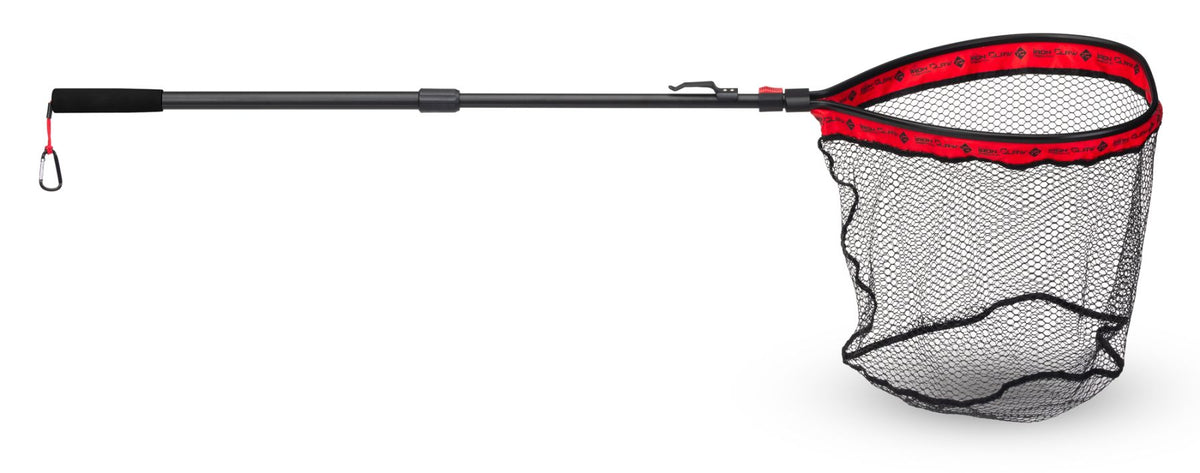 Iron Claw Adjustable Speed Rubber Scoop S Kescher Gummiert mit Klappkopf 118 bis 160 cm Masche 10 mm Tiefe 37 cm