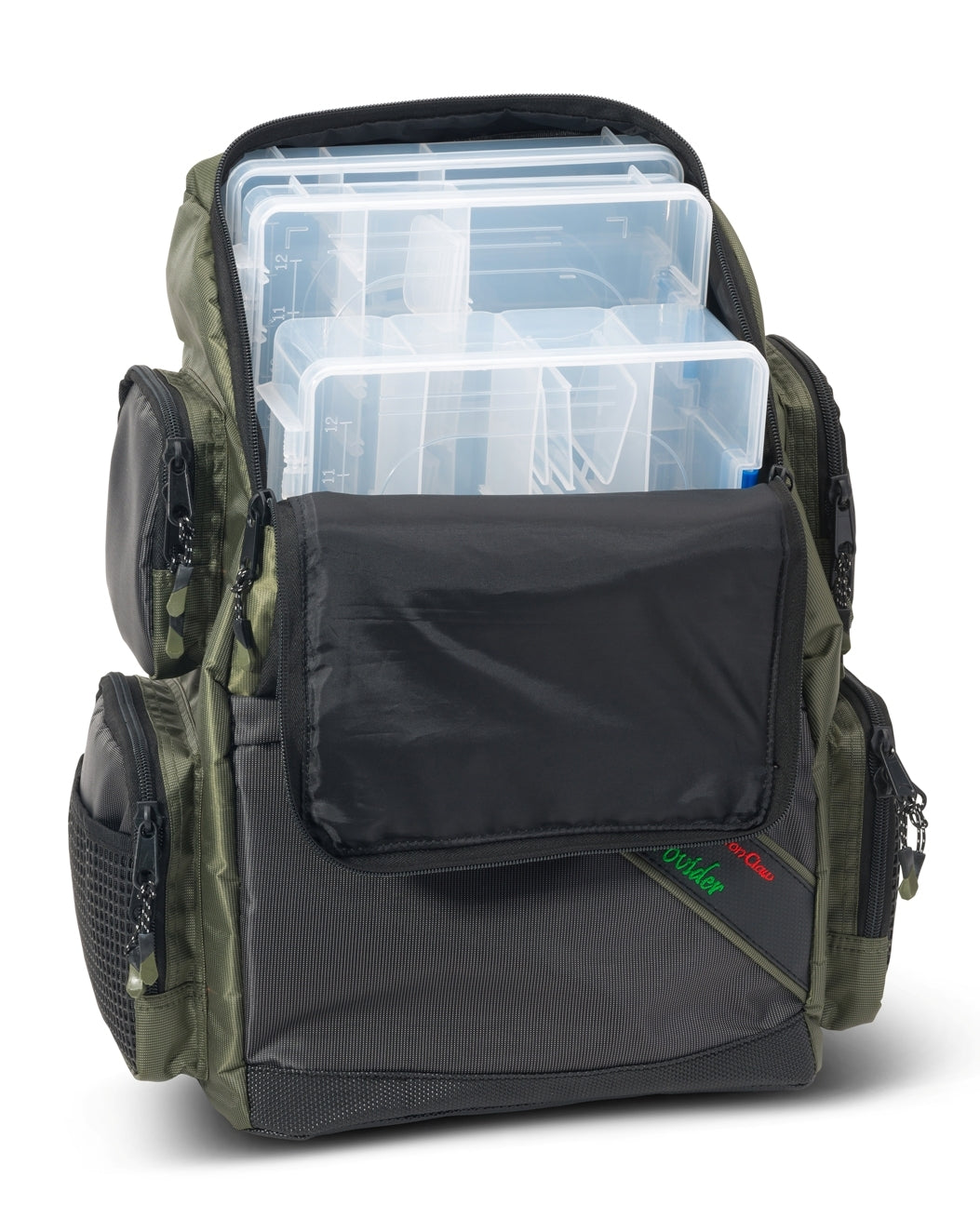 IRON CLAW Prey Provider Backpacker Angelrucksack mit 3 Angelgeräteboxen Anglerrucksack