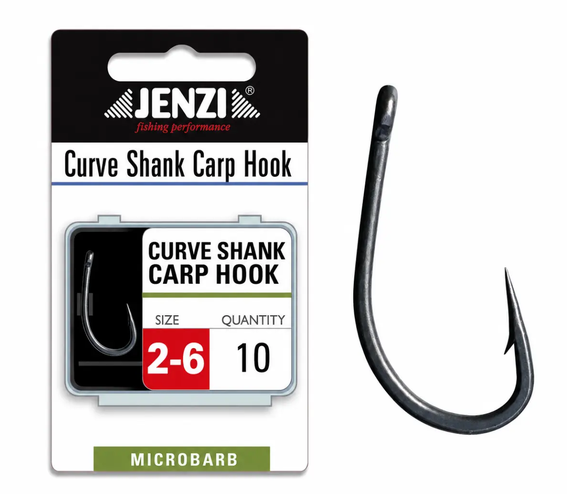 Jenzi Karpfenhaken Curve Shank matt – 10 Stück