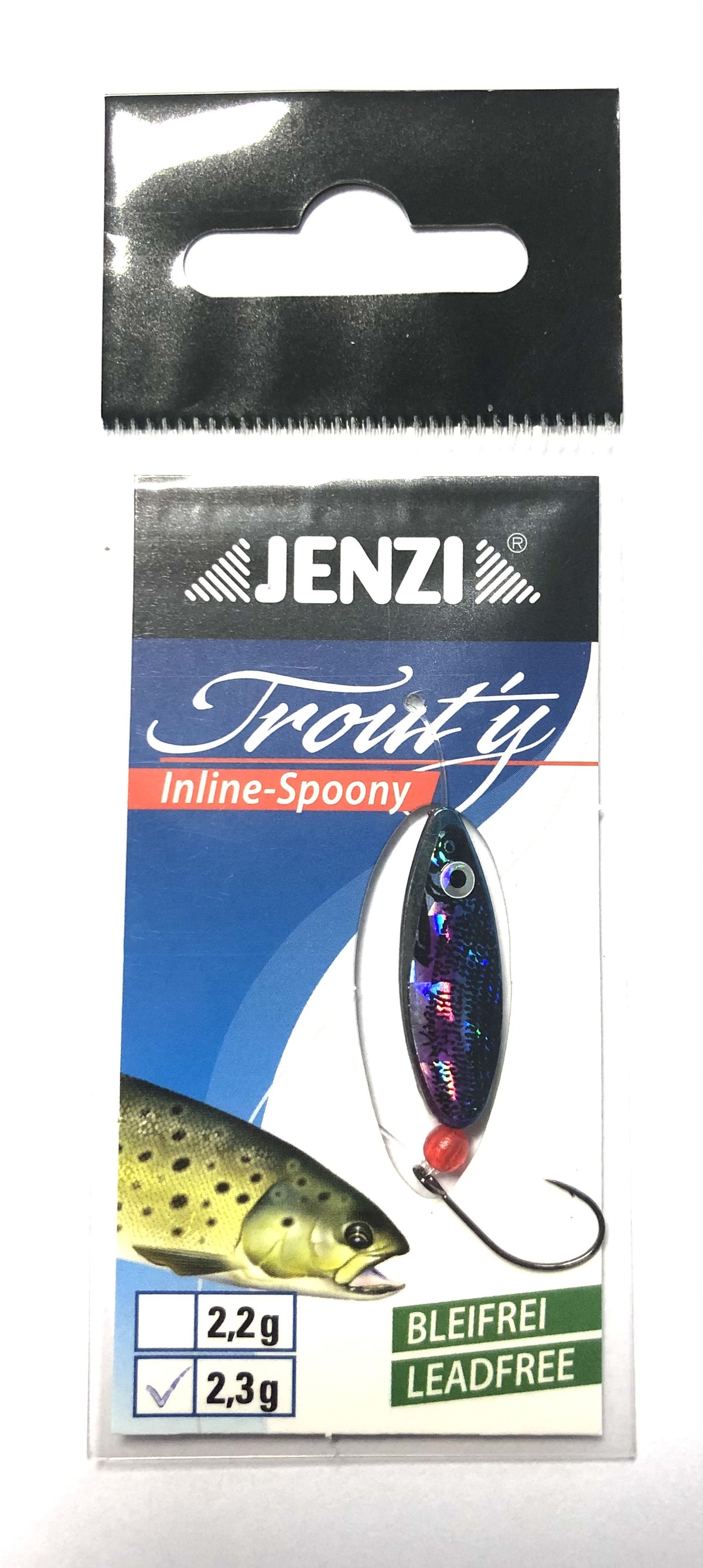 Jenzi Spoon Inline 2,3 Gramm Angelköder Forellenköder Farbe Rotauge
