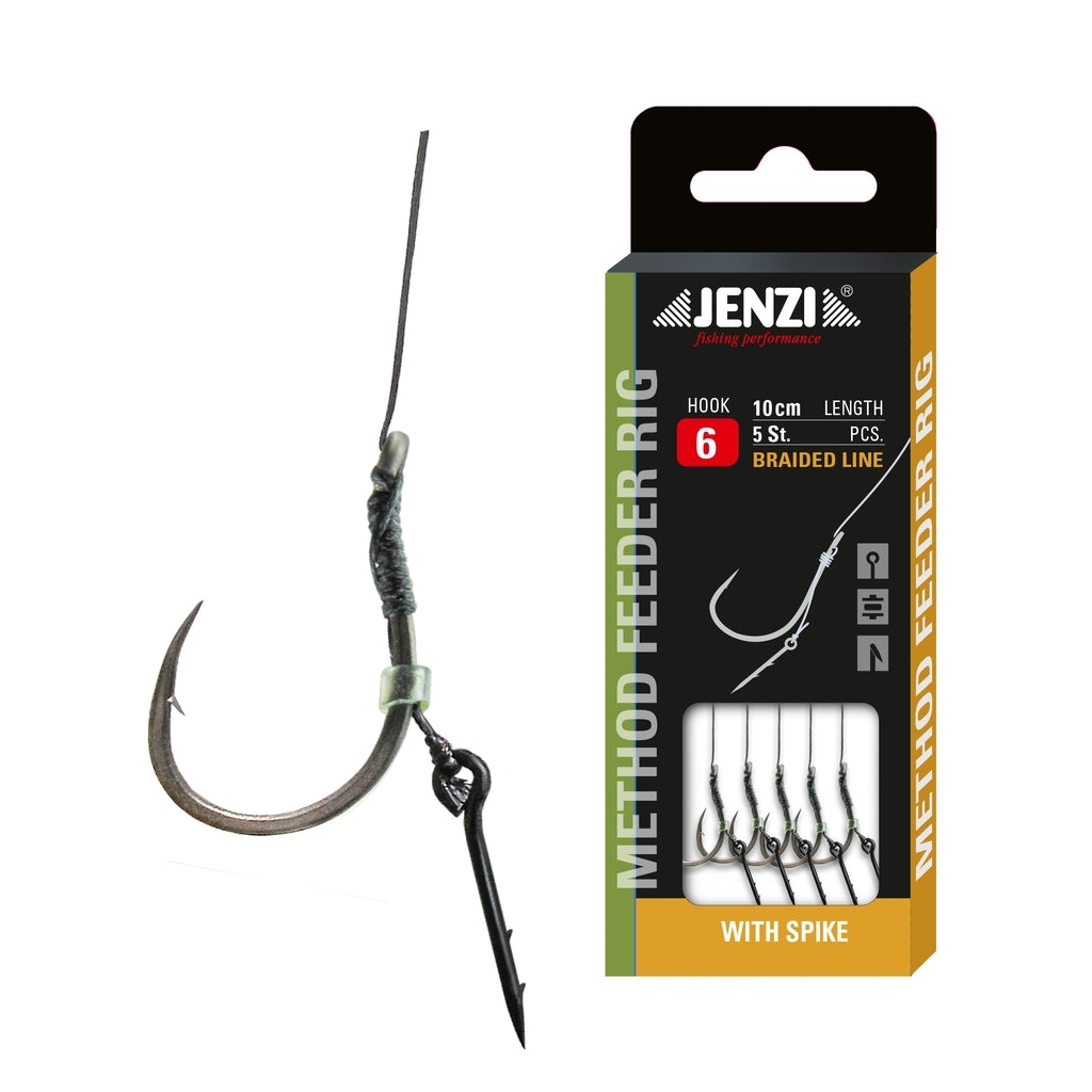 Jenzi-Methodfeeder-Haken-geflochtener-Schnur