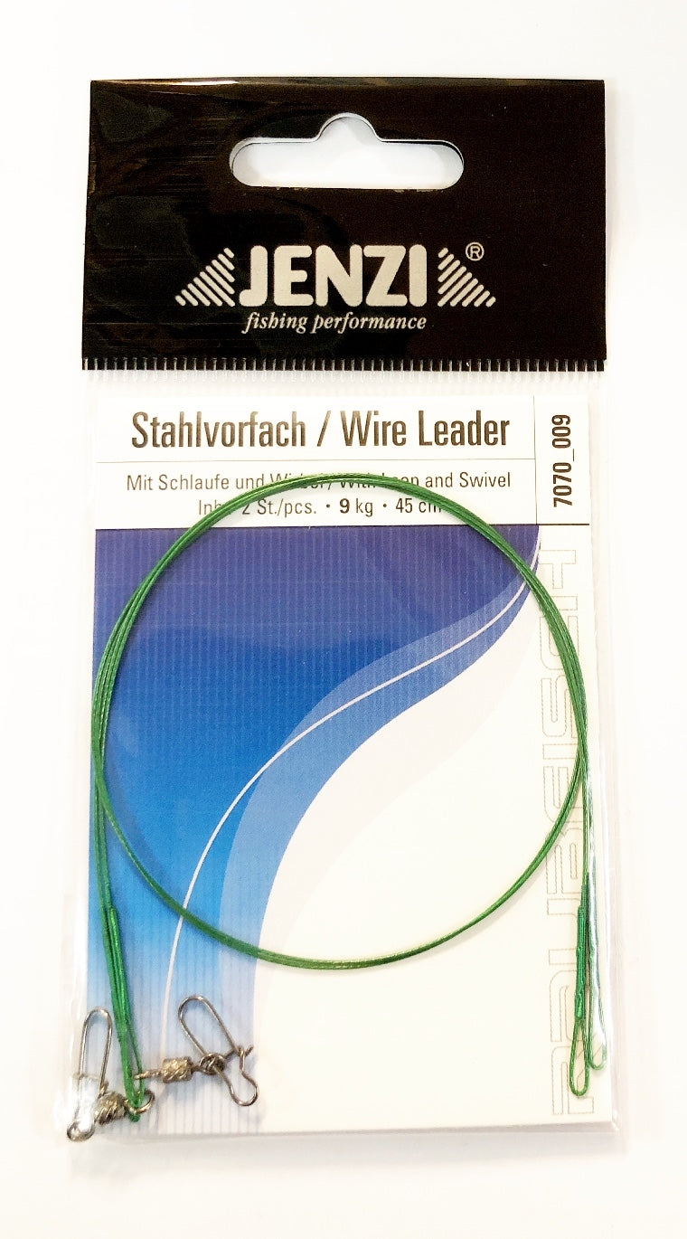 Stahlvorfach mit Schlaufe und Einhänger