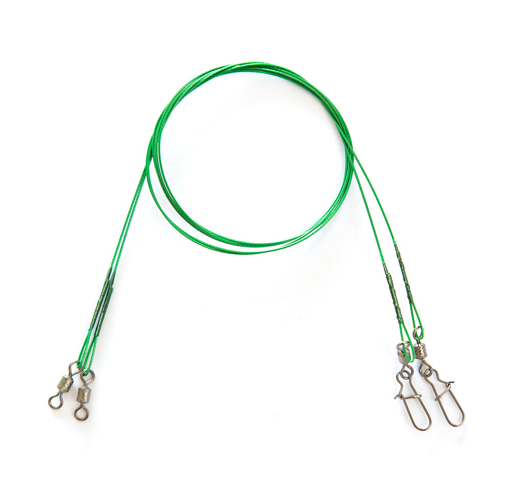 Jenzi Stahlvorfach mit Wirbel und Karabiner 12 kg 75 cm