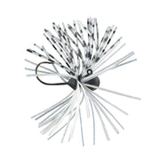 Tête plombée Jenzi Micro Skirted Jig 2,5 grammes couleur white black taille d'hameçon 4