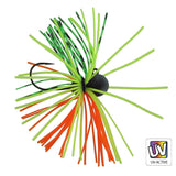 Têtes plombées Micro Skirted Jighaken Jenzi 2,5 grammes couleur orange vert taille d'hameçon 4