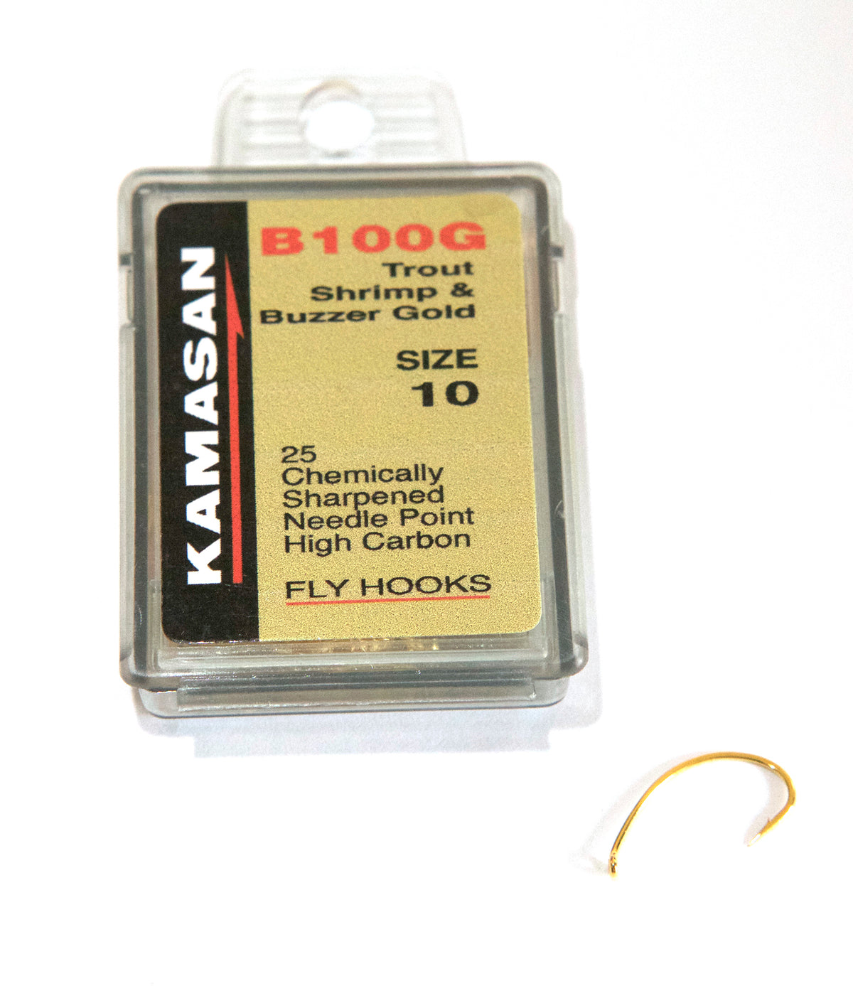 Hameçons à crevettes Kamasan B 100 or - 25 pièces SB