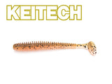 Keitech 2 Swing Impact - Green Pumpkin Fire, 12 pièces