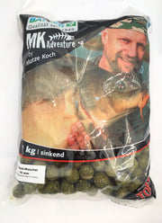 Bouillettes Matze Koch MK Adventure Muschel Crunch 16 mm 1 kg Appât de pêche