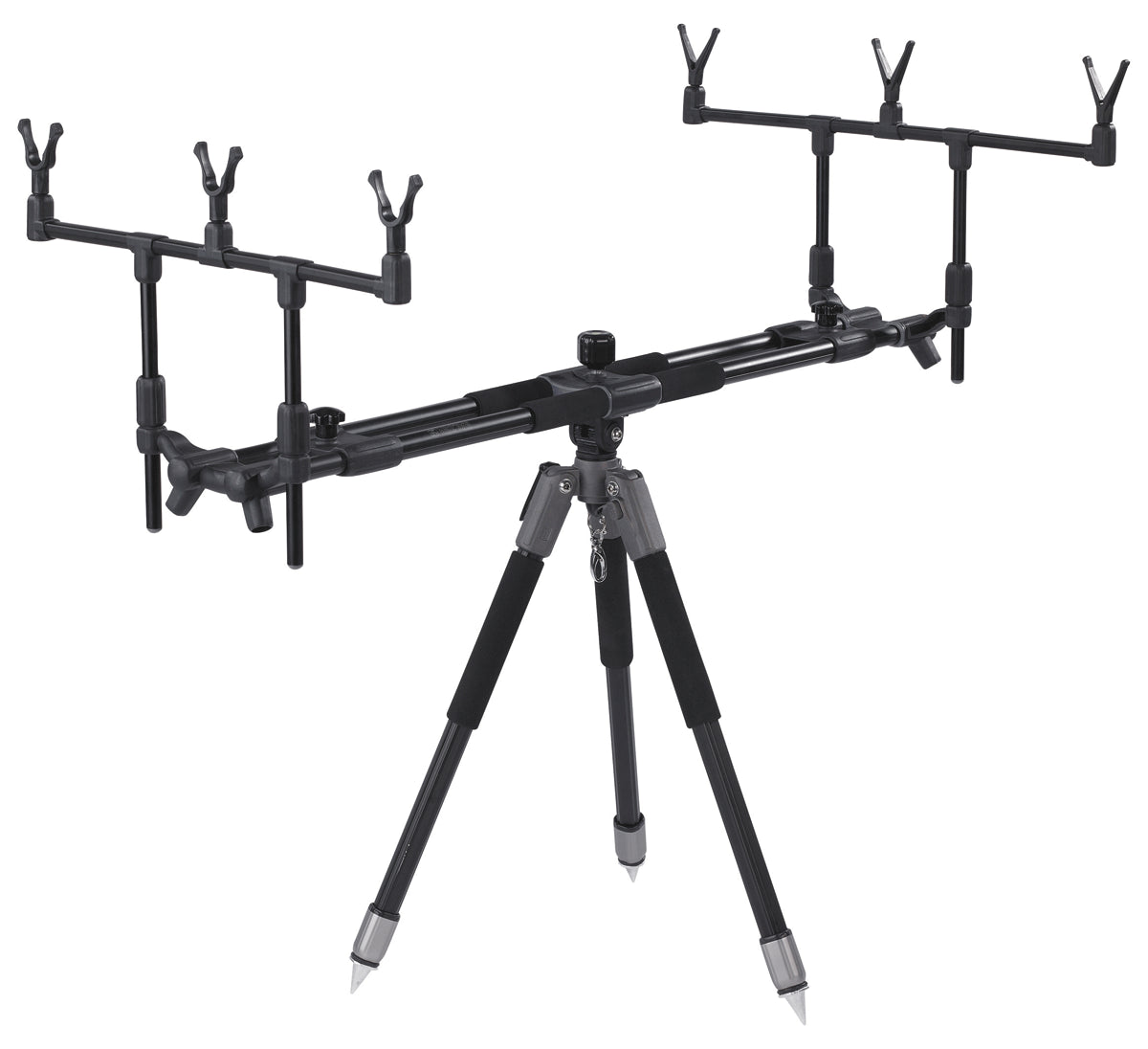 Balzer Metallica Rod Pod Gold Hochwertiges Rod Pod für Angelruten als Tripod oder Quadpod