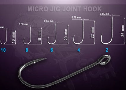 Crazy Fish Micro Jig Joint Hook Gr. 2