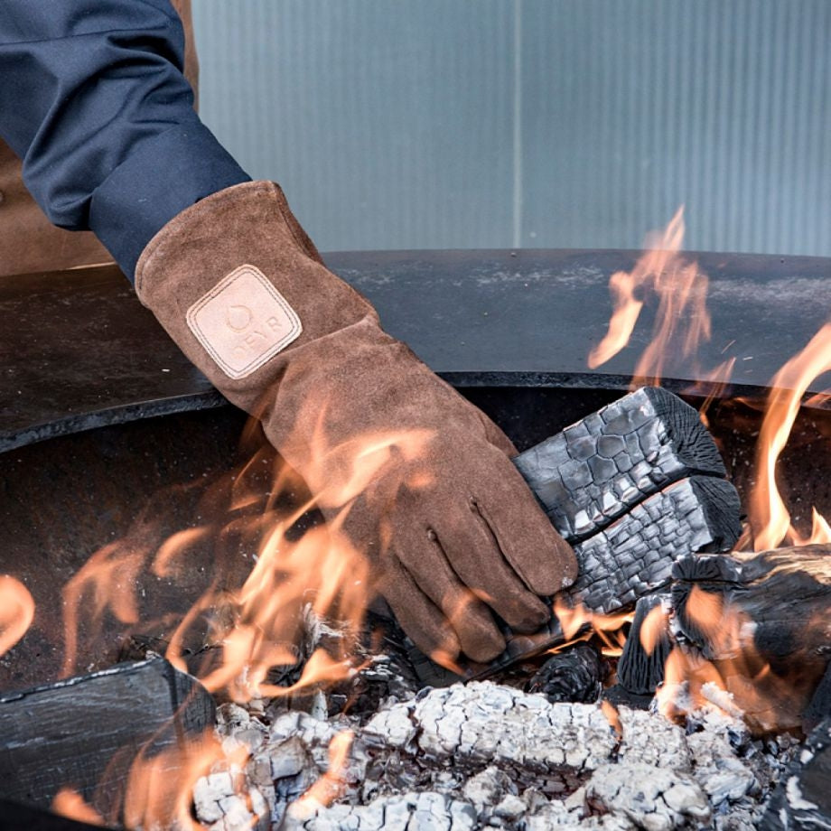 Gants de barbecue Ofyr, 1 paire de gants en cuir résistants à la chaleur jusqu'à 250 degrés