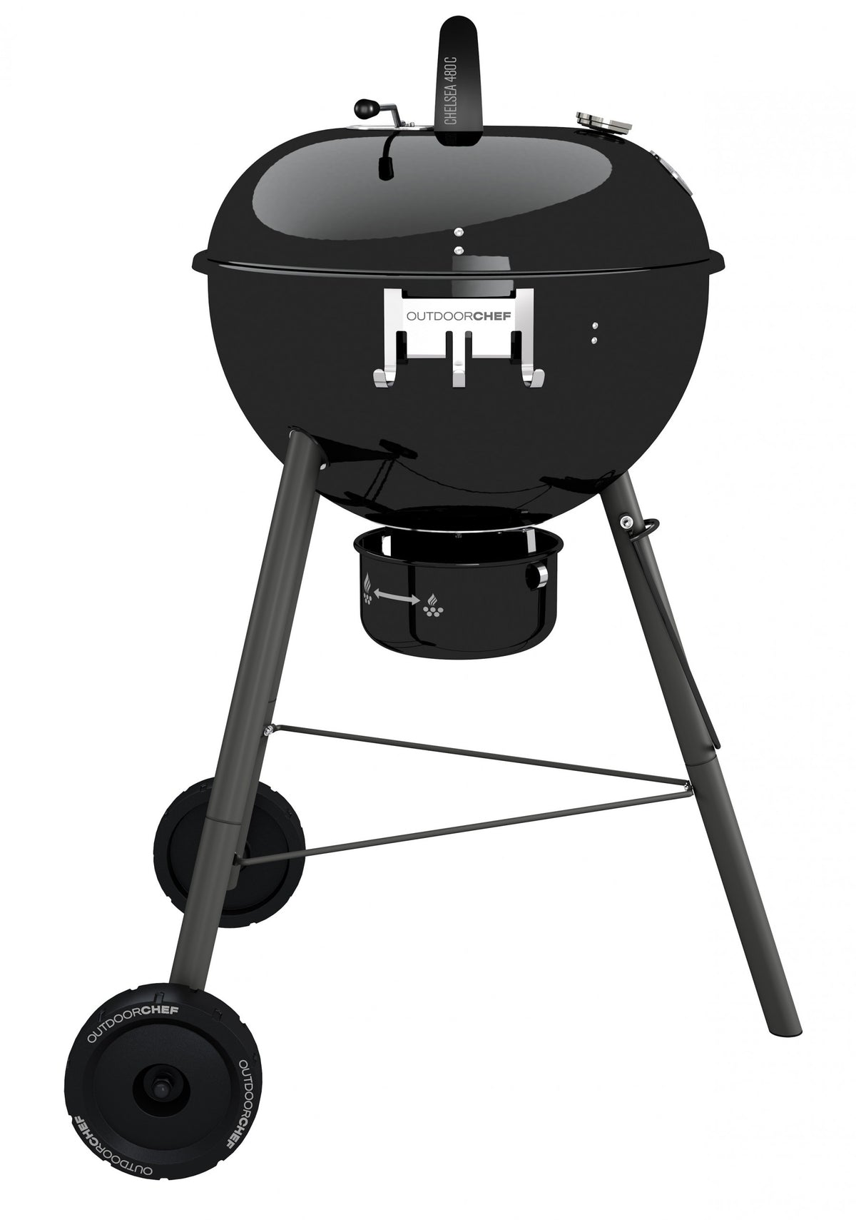 Outdoorchef Chelsea 480 C Holzkohlegrill Kugelgrill schwarz
