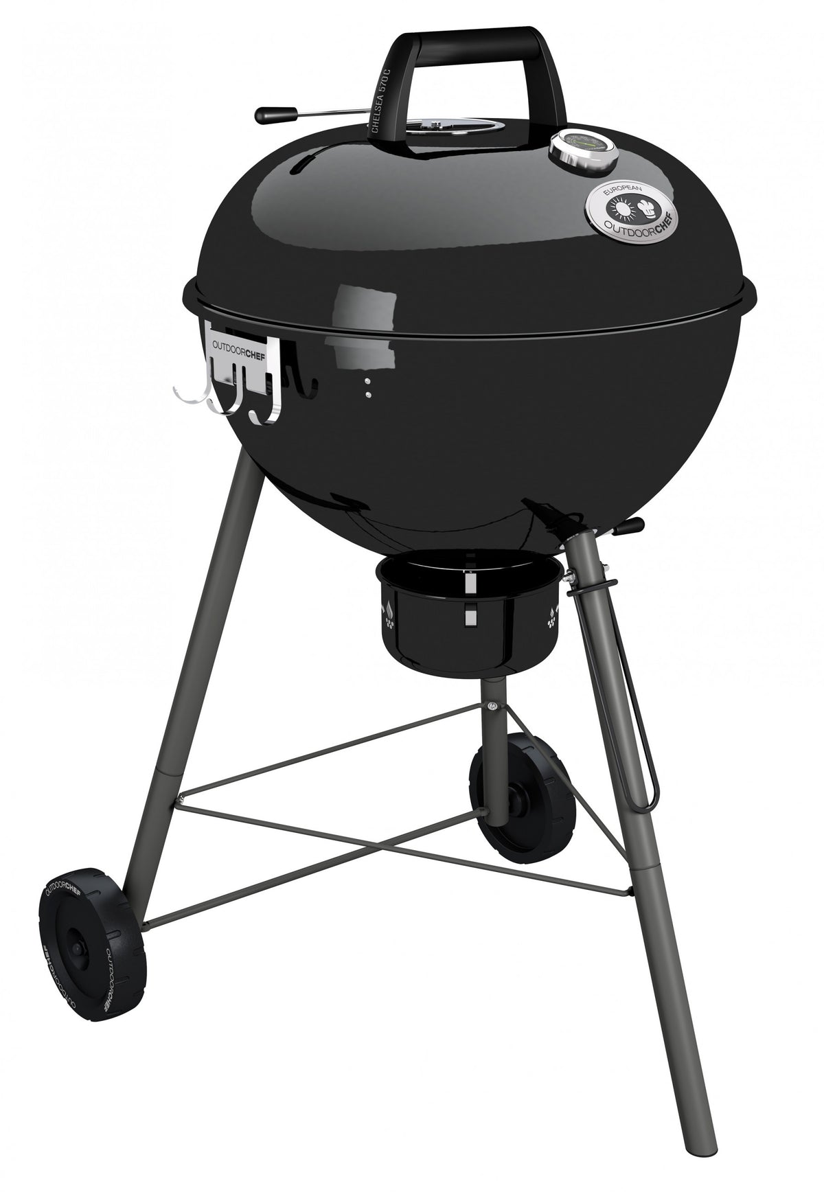 Outdoorchef Chelsea 480 C Holzkohlegrill Kugelgrill schwarz