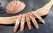 Perlmutt Spange Goldfisch Premium 7 cm Perlmutt-Spange Handmade Schweiz