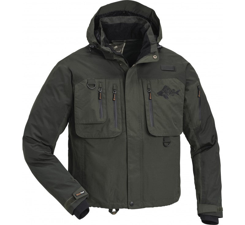 Pinewood Wildmark Fish Jacke Angeljacke Größe L Outdoorjacke Trackingjacke