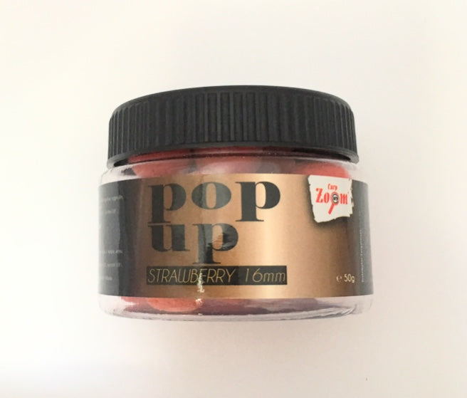 Pop-up bouillettes Carp Zoom fraise 16 mm 50 grammes