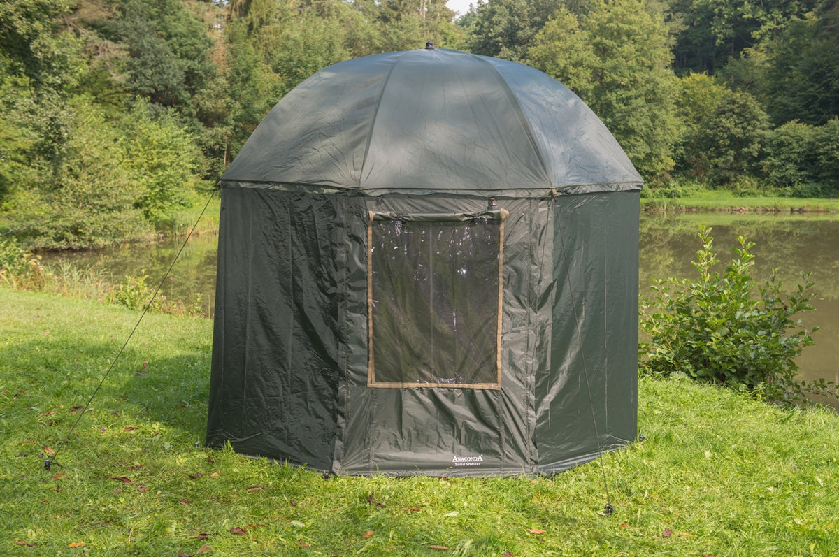 Anaconda Shelter Schirmzelt Angelschirmzelt Durchmesser 240 cm 3 Meter Bogenspannweite