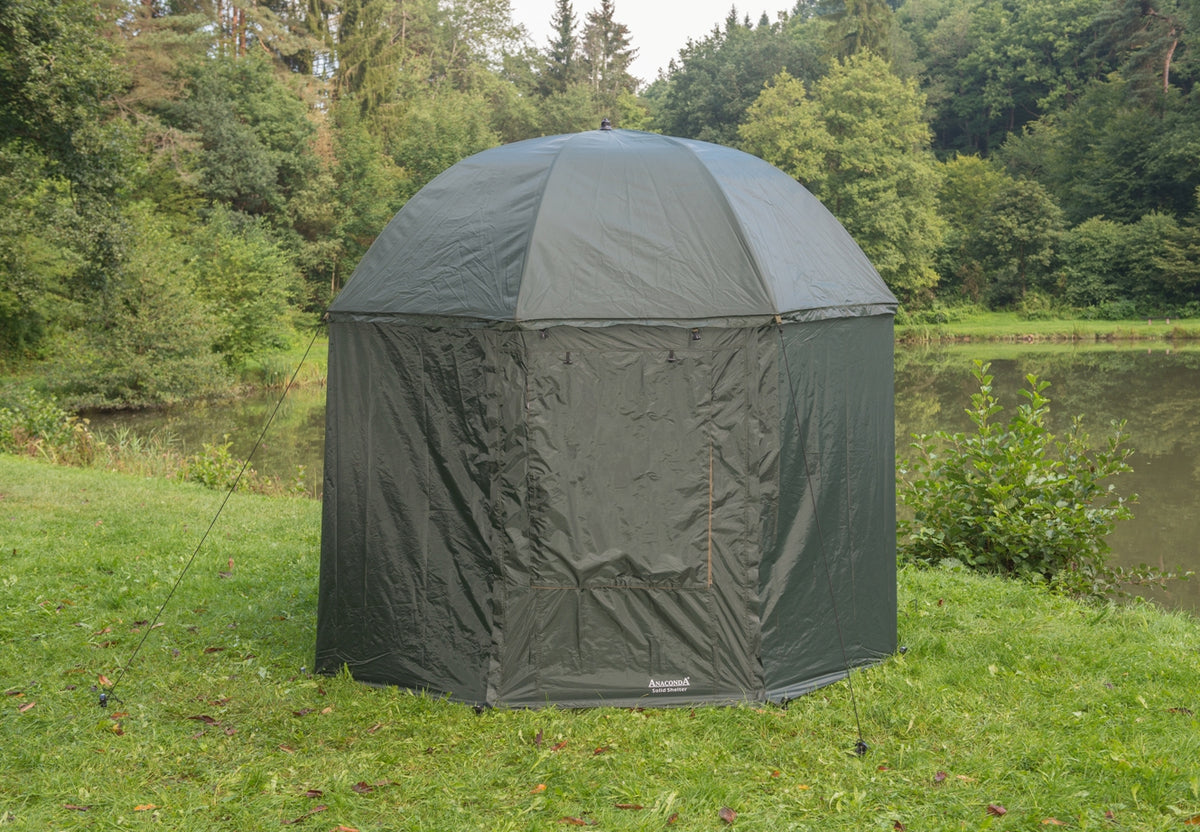 Anaconda Shelter Schirmzelt Angelschirmzelt Durchmesser 240 cm 3 Meter Bogenspannweite
