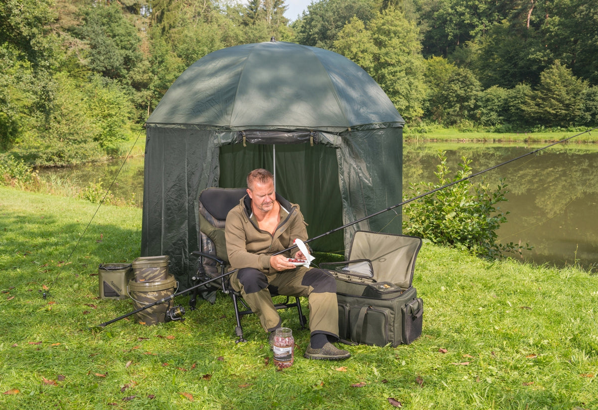 Anaconda Shelter Schirmzelt Angelschirmzelt Durchmesser 240 cm 3 Meter Bogenspannweite