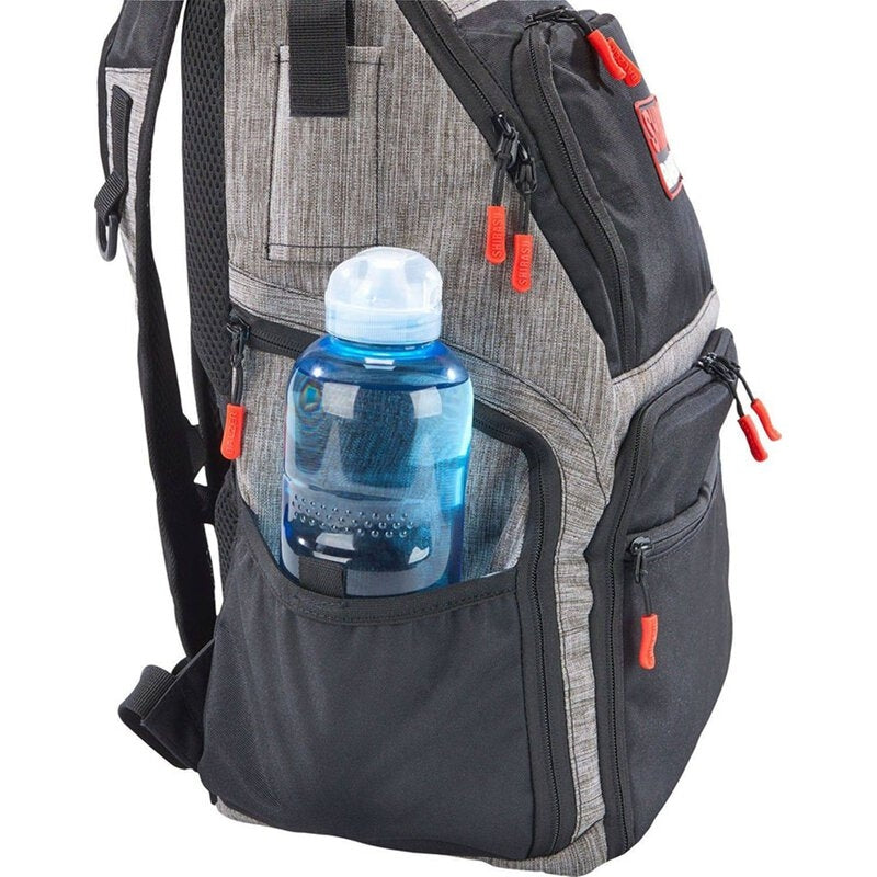 Sac à dos de pêche Shirasu avec boîtes à accessoires 49 x 35 x 21 cm avec 2 boîtes à accessoires et 2 porte-pinces pour pinces de pêche