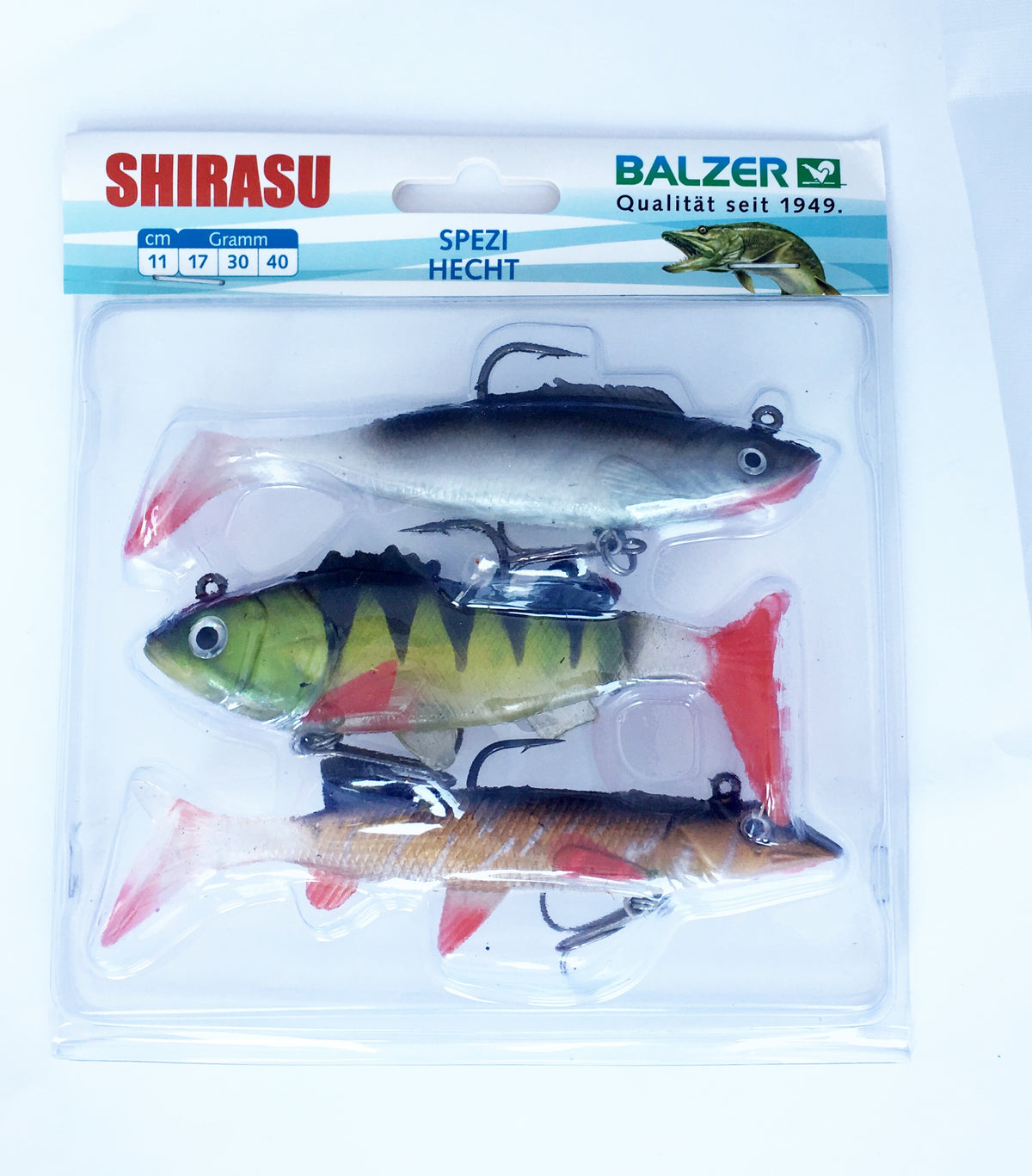Angelköderset Gummiköderset Hecht Hechtköderset 3er Pack 11 cm