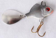 Tail Spin Bleispinnerköder groß chrome schwarz
