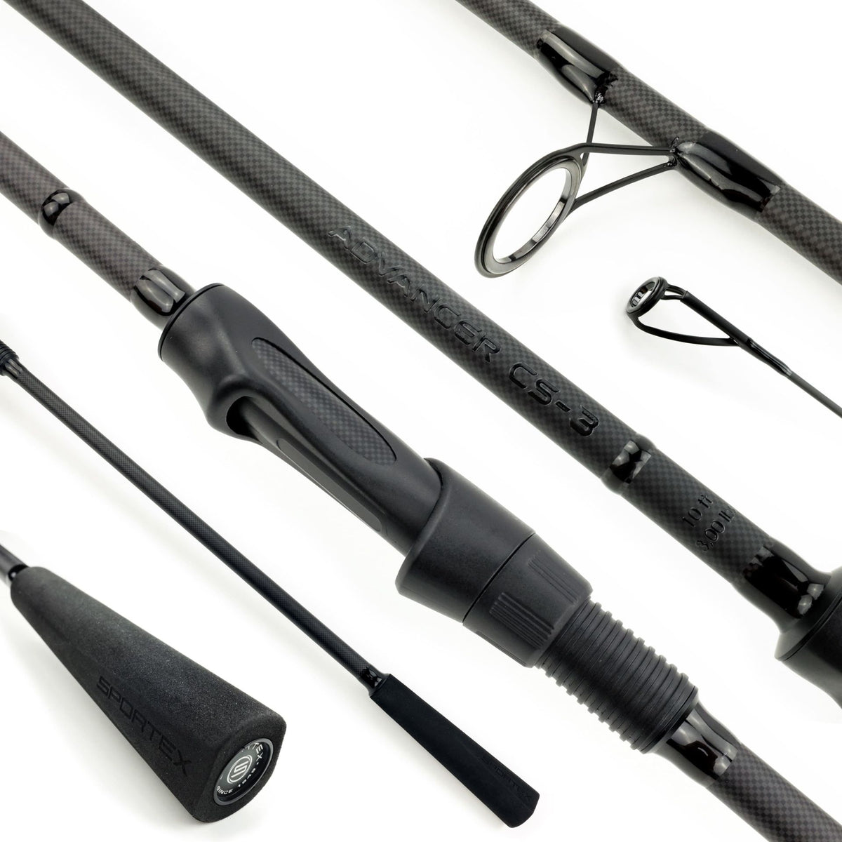 Sportex Advancer Carp CS-3 Karpfenrute 3 Meter 3 lb 1,55 Meter Transportlänge 2teilig 233 Gramm 10ft 6 Ringe
