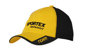 Sportex Base Cap gelbes Schild, schwarz hinten| Baseballcap von Sportex