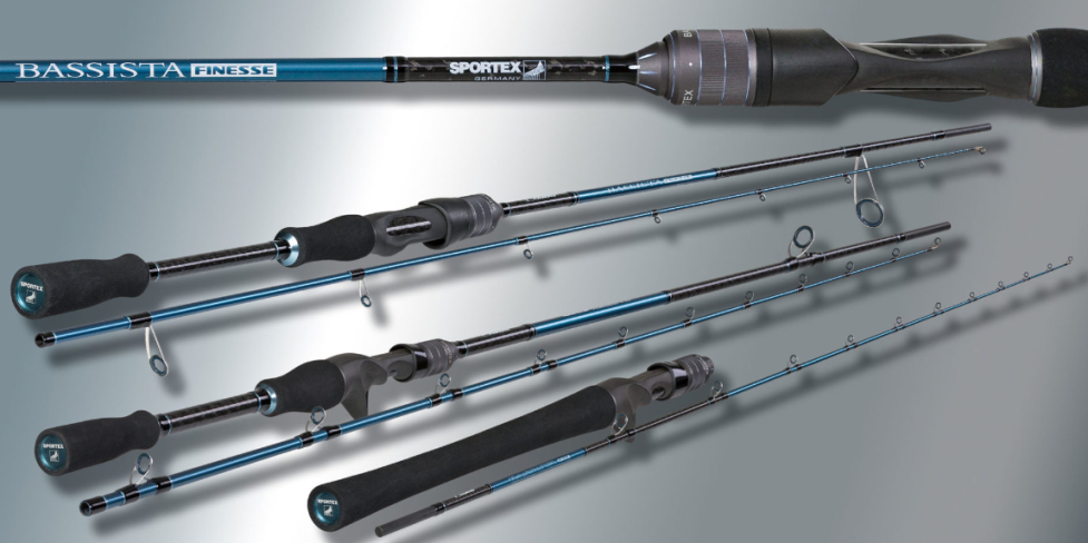 Canne à pêche Sportex Bassista Dropshot BS2411, 2,45 mètres, puissance 15 grammes, 9 anneaux