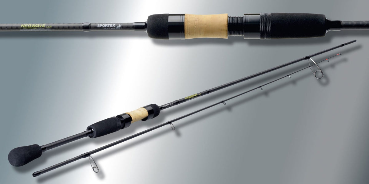 Sportex Neowave ULR 2,70 mètres, puissance de lancer 0,8 à 9 grammes, AW2800, scion creux en carbone ultra-sensible
