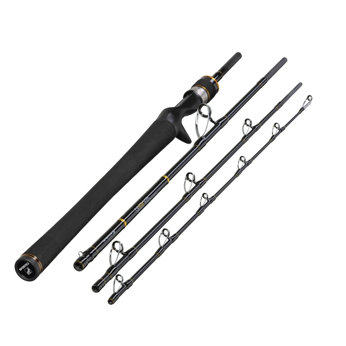 Sportex Nova Jerk Travel PT1813 1,8 mètres, puissance de lancer 60 grammes, 4 brins, 172 grammes, encombrement 0,57 mètre