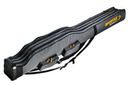 Sportex Super Safe 1,90 mètres avec 2 compartiments pour 2 à 4 cannes à pêche, couleur gris avec 2 sangles de transport