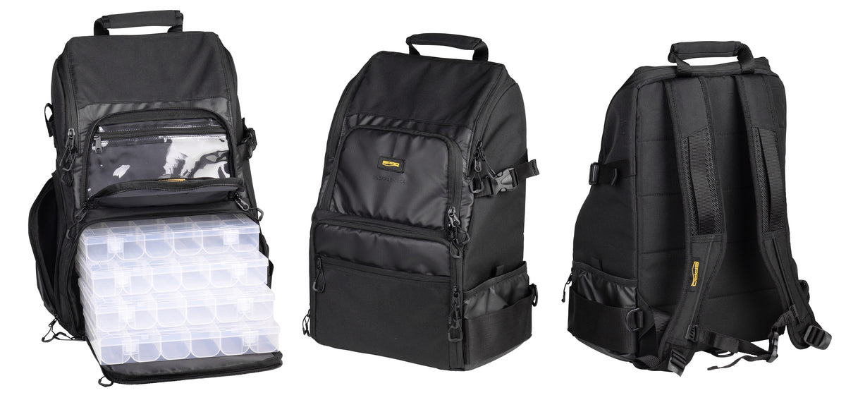 Spro Angelrucksack Backpack 104 mit 4 Boxen und Angelrutenhalter
