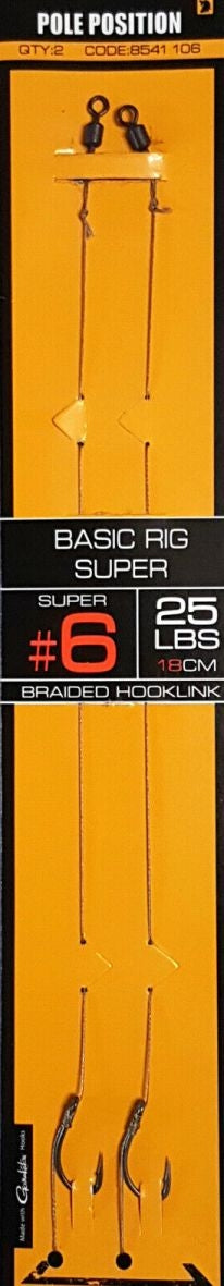 Bas de ligne carpe Spro Strategy Basic Rig Super 18 cm taille d'hameçon 8, 2 pièces