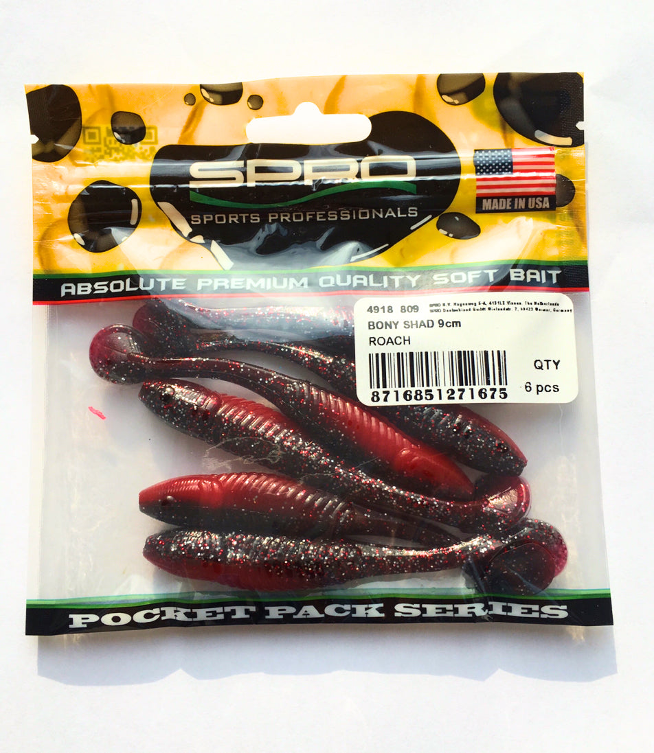 Spro Bony Shad 9 cm Farbe Roach Angelköder Gummiköder