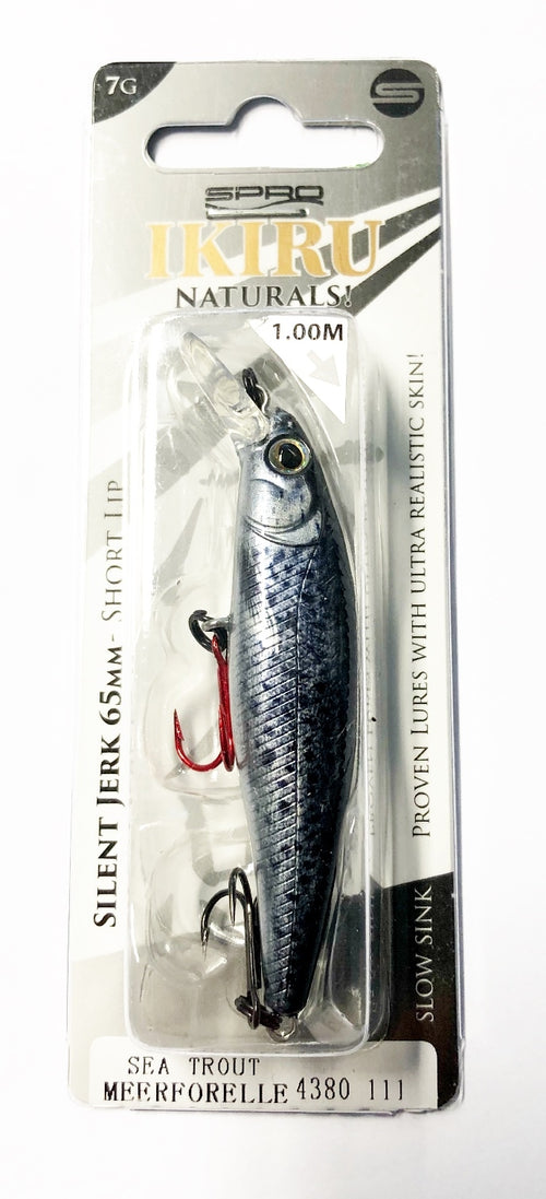 Ikiru Naturals Silent Jerk65 S-Trout 6,5cm 6,8g couleur Sea Trout