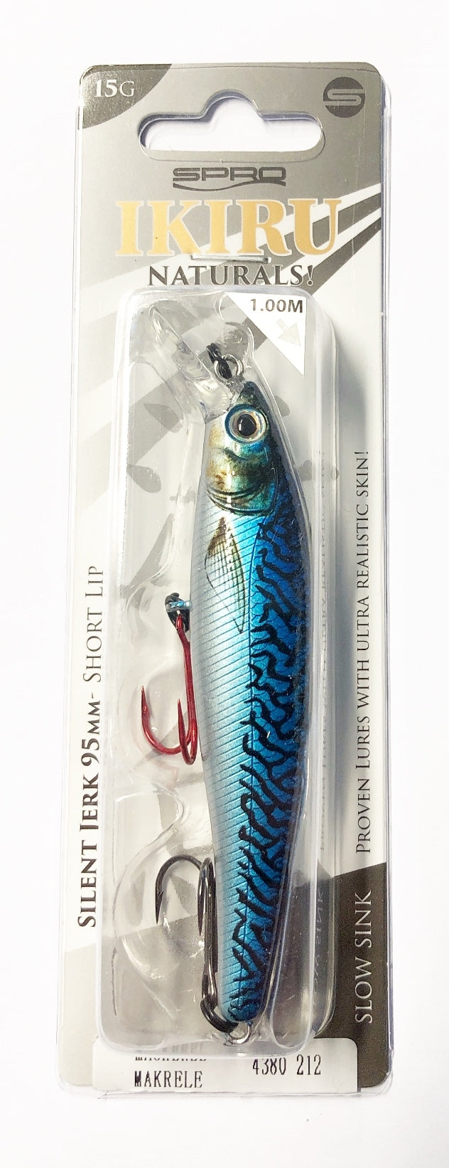 Ikiru Naturals Silent Jerk95Mackerel  9,5cm 15g Farbe  Mackerel