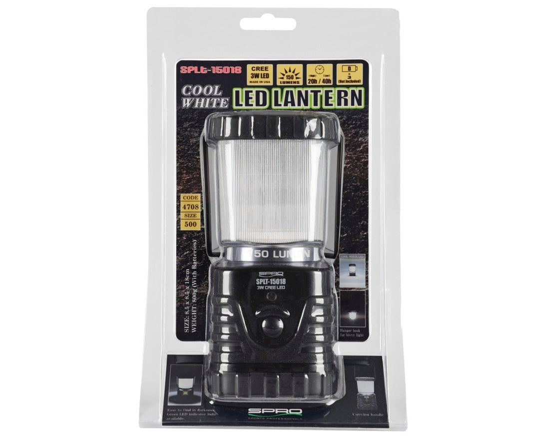 Lanterne LED Spro 180 mm SPLT15018 pour pêcheurs et activités en plein air