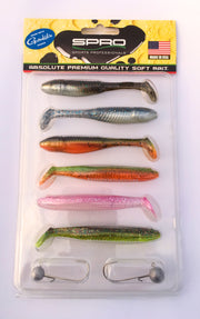Kit de leurres de pêche Spro Ready for Fish, 6 leurres pour truite, perche, sandre, brochet