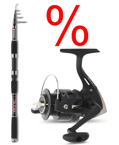 Ensemble de pêche canne et moulinet 2,10 m